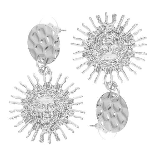 DEARMAMY Bohemian Kreisohrringe aus Legierung Vintage Runde Anhänger Leichte Retro Boho Ohrhänger für Frauen Vielseitiger Modeschmuck für Party und Alltag von DEARMAMY