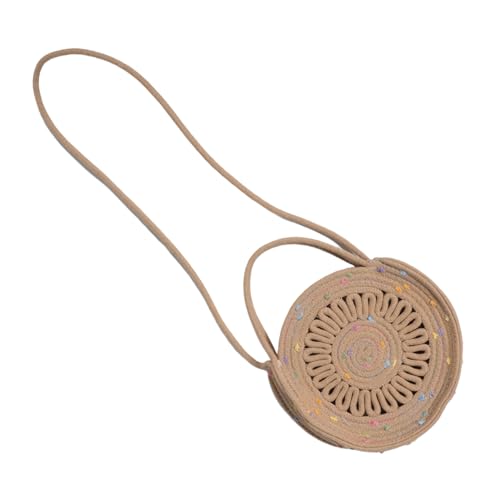 DEARMAMY Boho Crossbody Sling Bag Damen Leichte Baumwollseil Umhängetasche Minimalistisches Design für Sommer Strand Reisen und Alltag Einzigartiger Stil Robust von DEARMAMY