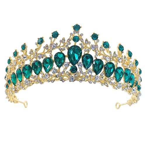 DEARMAMY Brautkrone mit Exquisites Hochzeitsheaddress für Damen Stilvolle Haaraccessoires Brautkleid Zubehör für Besondere Anlässe Grün DEARMAMY Brautkrone mit Exquisites Hochzeitsheaddress für Damen Stilvolle Haaraccessoires Brautkleid Zubehör für Besondere Anlässe Grün von DEARMAMY