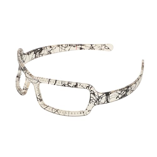 DEARMAMY Brille Stirnband Stirnbänder Kopfbedeckung Für Mädchen Lustiger Haarreif Frauen Spa-stirnband Sonnenbrillen-haarreifen Haarnadel-stirnband Haarschmuck Mode Bands Haarband Harz Weiß von DEARMAMY