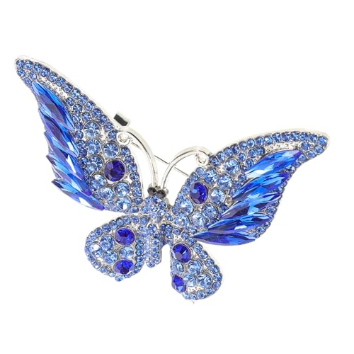 DEARMAMY Stilvolle Schmetterlingsbroschen Modische Anstecknadel Mit Strasssteinen Für Damen Vielseitige Schals von DEARMAMY