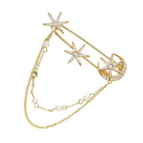 DEARMAMY Brosche Modische Anstecknadel Kette Dekorative Brosche Für Damen Und Elegant Zinklegierung Geringes Gewicht von DEARMAMY