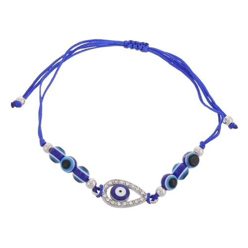 DEARMAMY Charm Armband mit Bösem Blauem Auge Handgefertigtes Unisex Perlenarmband Langlebiges Schutz Amulett für Täglichen Gebrauch Modisches Glücksarmband für Damen und Herren von DEARMAMY