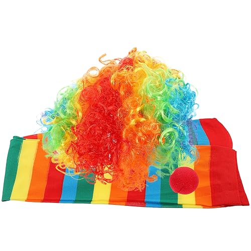 DEARMAMY Clown-perücken-nasen-set – Cosplay-clown-kostüm-set – Partysocken Für Erwachsene Und Kinder DEARMAMY Clown-perücken-nasen-set – Cosplay-clown-kostüm-set – Partysocken Für Erwachsene Und Kinder von DEARMAMY