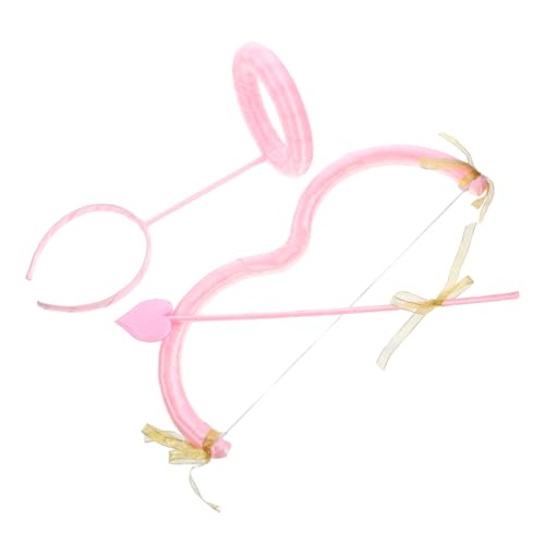 DEARMAMY Cosplay Cupid Kostüm Set mit Bogen und Dekoratives Stirnband mit Engels Haarkranz Sicher und Komfortabel für Karneval Valentinstag und Kostümparty Mädchen von DEARMAMY