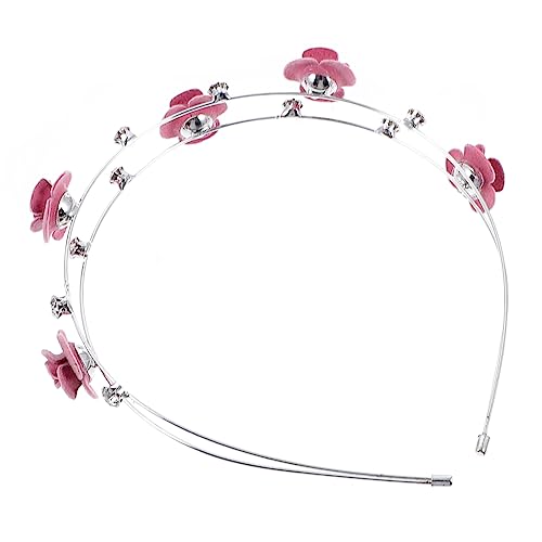 DEARMAMY Damen Haarreif mit Doppelter Metallschicht und Funkelnden Strassblumen Robustes Stirnband für Mädchen Eleganter Haarschmuck für Alltag und Besondere Anlässe von DEARMAMY