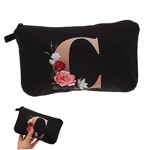 DEARMAMY Damen Kosmetikbeutel mit Reißverschluss Tragbarer Make Up Organizer für Reisen Multifunktionale Aufbewahrungstasche für Fitness und Camping mit Goldenen von DEARMAMY