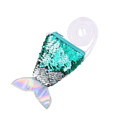 DEARMAMY Damen Meerjungfrau Flossen Geldbörse Aus Pailletten Modische Clutch Für ädchen Crossbody Tasche Für ünzen Geschenkidee von DEARMAMY