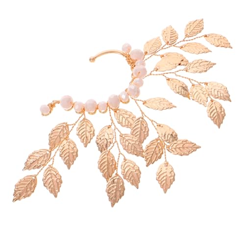 DEARMAMY Damen Ohrmanschette Design mit Strass Legierter Ohrklemme Piercing Retro Ohrclip Schmuck für Hochzeit Party und Alltag Geeignet Goldfarben von DEARMAMY