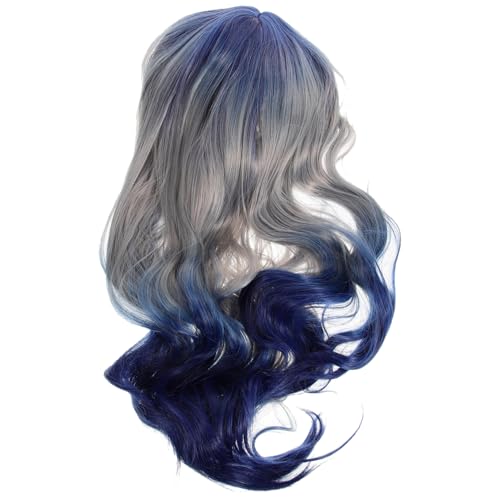 DEARMAMY Lange Gewellte Perücke Damen Farbverlauf Welliges Haar Perücke Hochtemperatur-seidenperücke Cosplay Party DEARMAMY Lange Gewellte Perücke Damen Farbverlauf Welliges Haar Perücke Hochtemperatur-seidenperücke Cosplay Party von DEARMAMY