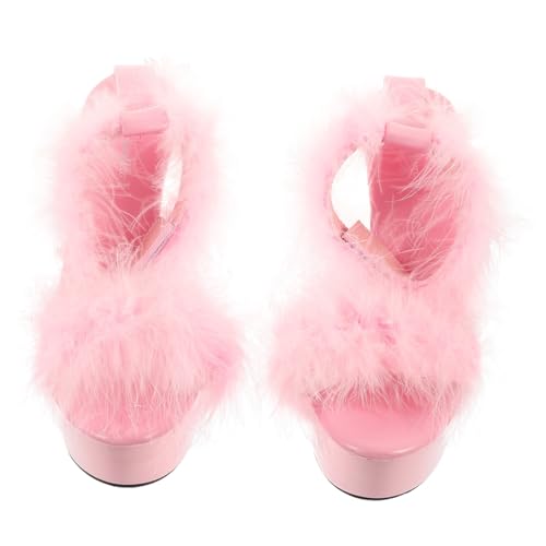 DEARMAMY Sandalen Für Damen Mit Superhohem Absatz Federsandalen Kreative Stilvolle Schuhe Für Frühling Und Sommer Langlebiges Obermaterial Rutschfeste Sohle von DEARMAMY