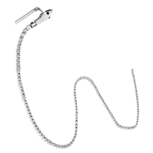 DEARMAMY Luxuriöse Schlangen-haarnadel Für Damen Ketten-haarspange Glänzendes Modisches Haar-accessoire Für Pferdeschwanz von DEARMAMY