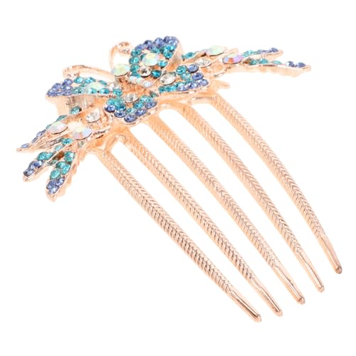 DEARMAMY Seitenkämme Für Damen Mit Schmetterlingsmotiv Strasssteine Haarkamm Für Brauthochzeit Seitenkämme Mit Schmucksteinen Haarspange Für Braut von DEARMAMY