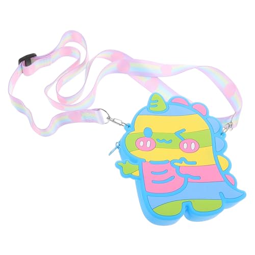 DEARMAMY Dinosaurier -Münzbrieftasche künstliche Fingernägel für Geldbörse für Mädchen Trendige Geldbörse Kinderhandtasche Tiergeldbörsen für kleine Mädchen Kindertasche Blue von DEARMAMY