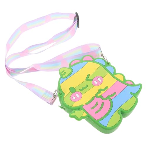 DEARMAMY Dinosaurier -münzbrieftasche Kleine Puppenschuhe Farbiger Seifenbeutel Cartoon-geldbörse Puppenhaus-miniaturen Süße Geldbörse Kinderdekoration Zubehör Puppenschuhe Green Kieselgel von DEARMAMY