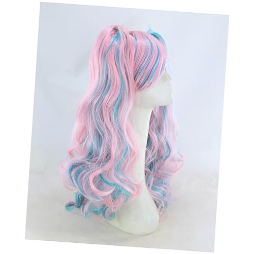 DEARMAMY Lockenperücke Für Damen Mit Zwei Pferdeschwänzen Hochtemperaturfaserperücke Perücke Für Frauen Und Mädchen Passend Für Kostüme Cosplay Partys Und Andere Anlässe von DEARMAMY