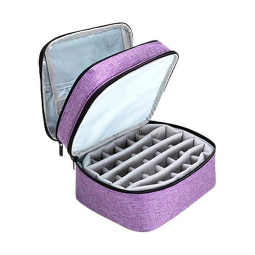 DEARMAMY Doppellagige Nagellack Aufbewahrungstasche aus Strapazierfähigem Wasserfestes Nagellack Organizer Case mit Fächern Tragbare Kosmetiktasche für Nagellackflaschen und Ätherische Öle DEARMAMY Doppellagige Nagellack Aufbewahrungstasche aus Strapazierfähigem Wasserfestes Nagellack Organizer Case mit Fächern Tragbare Kosmetiktasche für Nagellackflaschen und Ätherische Öle von DEARMAMY