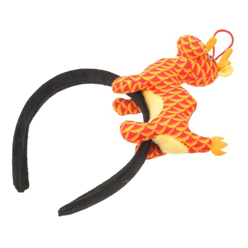 DEARMAMY Einzigartiges Drachen-stirnband Für Neujahr Plüsch-haar-accessoire Im Cartoon-stil Für Partys von DEARMAMY