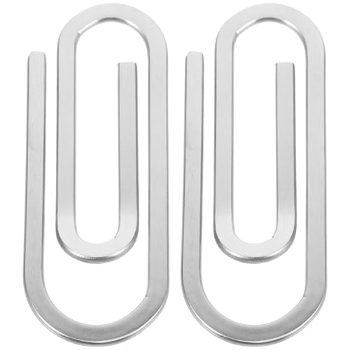 DEARMAMY 2stücke Geldscheinklammer Für Männer Und Frauen Schlanker Geldclip Für Bargeld Kreditkarten Und Dokumente Für Geldbörse Silberfarben von DEARMAMY