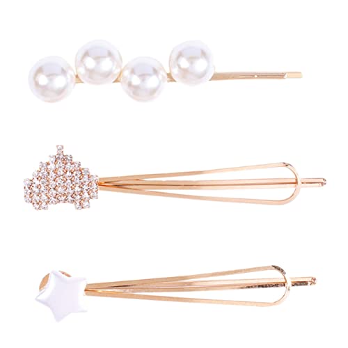 DEARMAMY Edelstein Haarspange Eleganter Haarclip für und Mädchen Stilvolles Haaraccessoire mit Einzigartigem Design für Partys und Besondere Anlässe Weiß von DEARMAMY