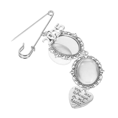 DEARMAMY Edelsteinbrosche Herzförmige Handtasche Mini Eimer Party Geschenkanhänger Abschlusshut Gedenkhüte Zum Abschluss Mini Abschlussquasten Erinnerungsaromen Legierung Silber von DEARMAMY