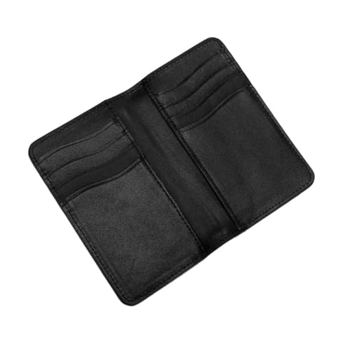 DEARMAMY Einfaches Leder-Portemonnaie Für Männer Und Frauen Multifunktionale Reisepasshülle Mit Mehreren Fächern Teiliges Schwarz Langlebiger Kartenhalter Für Unterwegs von DEARMAMY