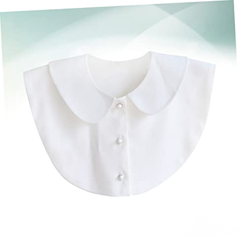 DEARMAMY Einfarbiger Gefälschter Kragen Gürtel Für Perlenkette Armbänder Für Leibchen Für Flechtgürtel Für Reversbluse Falscher Kragen Weiß von DEARMAMY