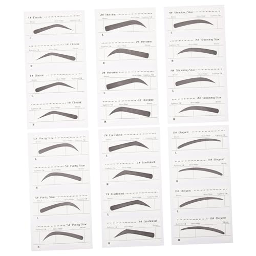 DEARMAMY Einweg Augenbrauenschablone 6 Stück Augenbrauen Aufkleber für Einfach zu Verwenden Papiermaterial Kompakt für Make Up von DEARMAMY