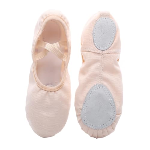 DEARMAMY Elastische Ballettschuhe Schnürsenkel mit Rutschfester Sohle Leichte Tanzschläppchen für Yoga Ballett Modern Dance Geeignet für Mädchen und Erwachsene von DEARMAMY
