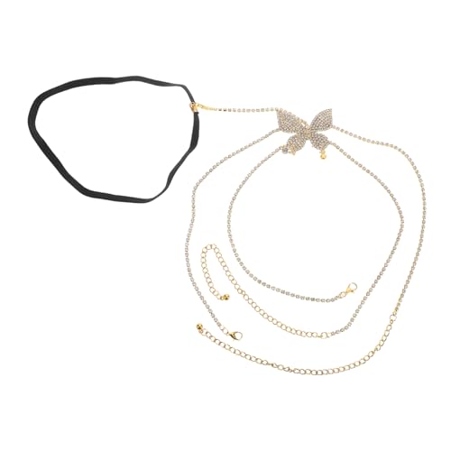 DEARMAMY Elastische Bein Kette mit Funkelndem Schmetterlings Rhinestone Modischer Körperschmuck für Frauen Vielseitig Tragbare Oberschenkelkette für Sommerfestivals und Partys von DEARMAMY