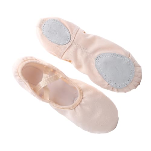DEARMAMY Elastische Leichte Ballettschuhe mit Rutschfester Sohle und Flexiblem Softsohlen Design Schnürsenkel für Yoga Tanz und Ballett Geeignet für Mädchen und Erwachsene von DEARMAMY