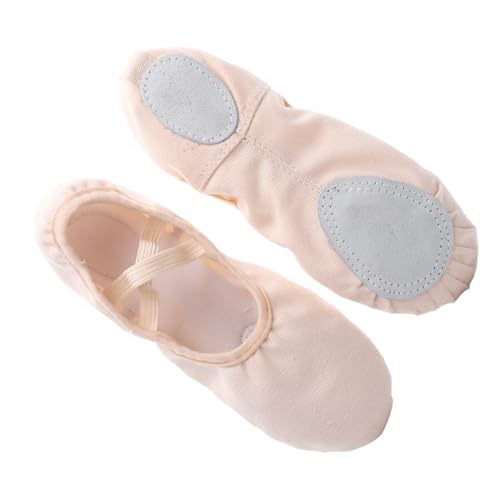 DEARMAMY Elastische Tanzschuhe Schnürsenkel mit Rutschfester Sohle Leichte Ballettschläppchen für Mädchen und Erwachsene Flexible Yoga und Ballettschuhe von DEARMAMY