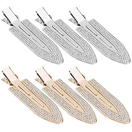 DEARMAMY Elegante Haarspangen Mit Strasssteinen 6 Stück Große Haarspangen Für Damen Französischer Clip Für Make-up Kristall-haar-accessoires von DEARMAMY