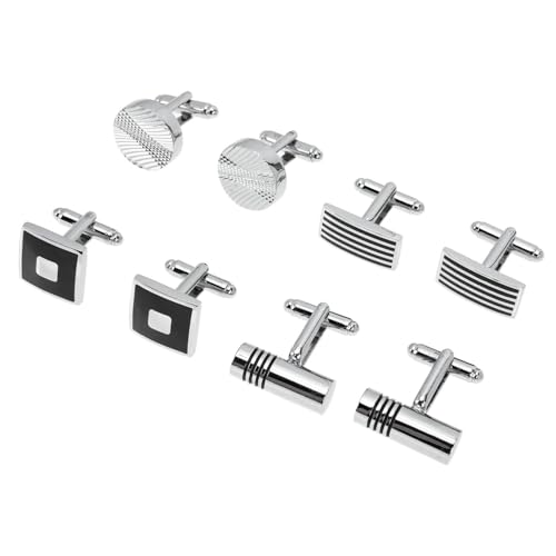 DEARMAMY Elegante Herren Manschettenknöpfe Set Stilvolle Cufflinks Gestreift Mit Muster Aus Hochwertigem Für Anzüge Und DEARMAMY Elegante Herren Manschettenknöpfe Set Stilvolle Cufflinks Gestreift Mit Muster Aus Hochwertigem Für Anzüge Und von DEARMAMY