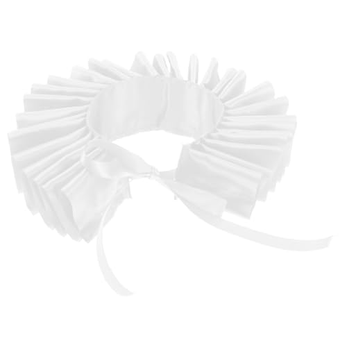 DEARMAMY Eleganter Abnehmbarer Satinkragen Für Damen Satinblusenkragen Für Renaissance Und Elisabethanische Kostüme Theater Requisiten Und Bekleidungszubehör von DEARMAMY