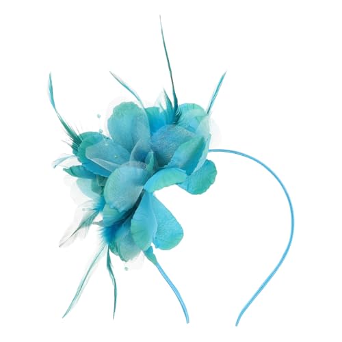 DEARMAMY Eleganter Brautfascinator mit Pfauenblauem Schmuck design Leichtes Stirnband für Hochzeits Bankett haar accessoire Langlebig Feine Verarbeitung Komfortabel für Frauen und Mädchen von DEARMAMY