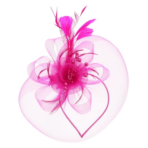 DEARMAMY Fascinator-netz-haarspange Mit Plume-stirnband Vintage Dekor Für Hochzeiten Bankette Und Partys Leichtes Mesh Garn Design Für Damen von DEARMAMY