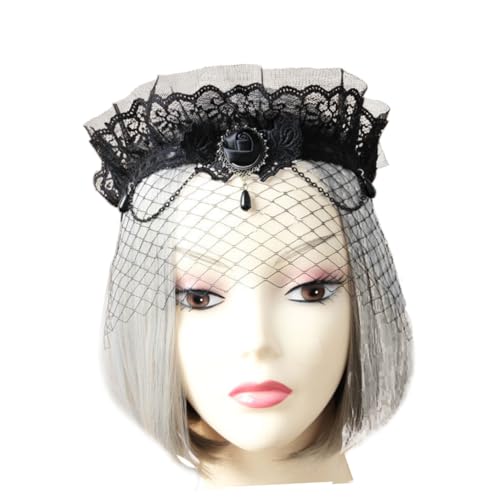 DEARMAMY Eleganter Haarschmuck Haarkrone Mit Spitzen Veil Für Damen Retro Grenadine Haarband Hochzeitsaccessoires Für Bräute Und Besondere Anlässe DEARMAMY Eleganter Haarschmuck Haarkrone Mit Spitzen Veil Für Damen Retro Grenadine Haarband Hochzeitsaccessoires Für Bräute Und Besondere Anlässe von DEARMAMY