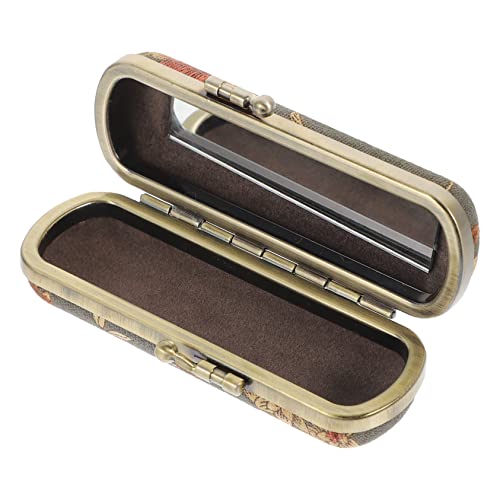 DEARMAMY Eleganter Lippenstift-Organizer Mit Spiegel Retro Kosmetikaufbewahrung Für Frauen Für Reisen Für Geburtstage Und Feiertage von DEARMAMY