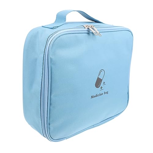 DEARMAMY Medizinische Reisetasche aus Oxford Stoff Tragbare Tasche Notfall Aufbewahrungstasche mit Reißverschluss für Reisen und Outdoor Aktivitäten von DEARMAMY