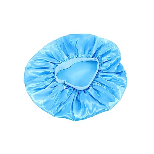 DEARMAMY Schlafhaube Aus Seide Groß Runde Elastische Mütze Badehut Für Damen Haar Schützen Beim Duschen Leicht Atmungsaktiv von DEARMAMY