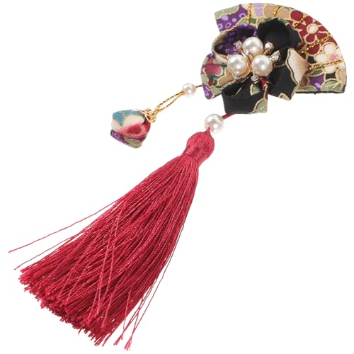 DEARMAMY Fächerkopfschmuck im japanischen Stil Stirnband dekorative Haarspangen retro Haarzubehör bescherung weihnachten präsente weihnachten Fan-Haarspange japanischer Haarschmuck Metall von DEARMAMY