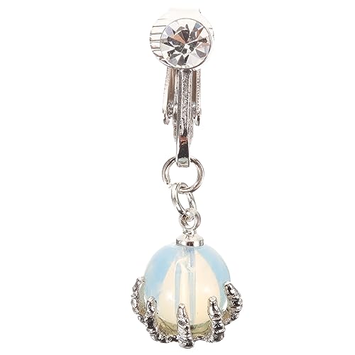 DEARMAMY Fake Bauchnabelring Clip für Damen Modisches nicht Piercing Bauchnabel Schmuckstück Halloween Schädel Design Komfortabel Langlebig für Party Strand und Alltag von DEARMAMY