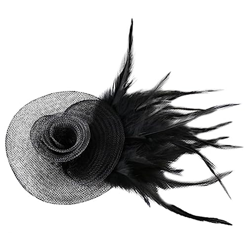 DEARMAMY Fascinator Hut Für Damen Mit Netz Und Federdesign Clip-kopfschmuck Für Hochzeiten Bankette Und Teepartys Leicht Und Bequem von DEARMAMY