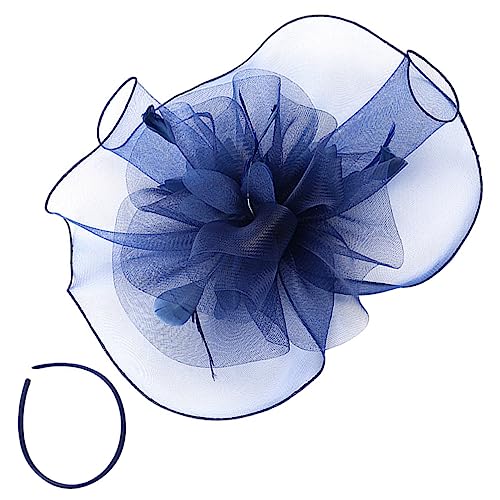 DEARMAMY Fascinator-Stirnband Für Damen Brautkopfbedeckung Teehochzeitshut 1950er-jahre-accessoires Haarspange Und Stirnband-Set Elegant von DEARMAMY