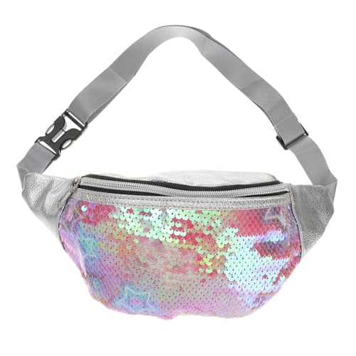 DEARMAMY Fashion Mermaid Bauch Schultertasche Mit Bunten Pailletten Einstellbare Gürteltasche Für Damen Große Kapazität Multifunktionales Sport-Accessoire Für Festivals Reisen Und von DEARMAMY