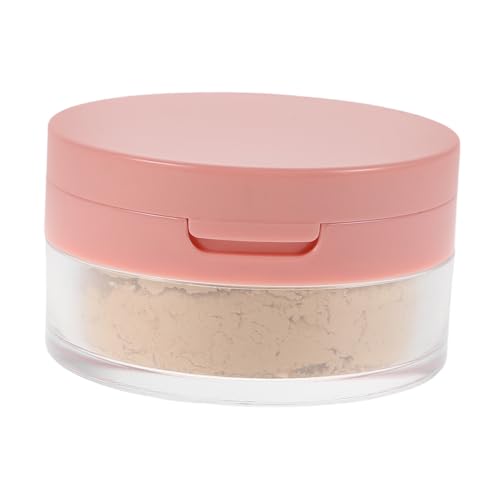 DEARMAMY Fixierpulver Lose Pulverbehälter durchscheinendes Pulver Fixierpuder für fettige Haut Staubpuder mit Puff für Frauen Mini-Pulverbehälter mit Puff Puder-Make-up drücken Kunststoff von DEARMAMY