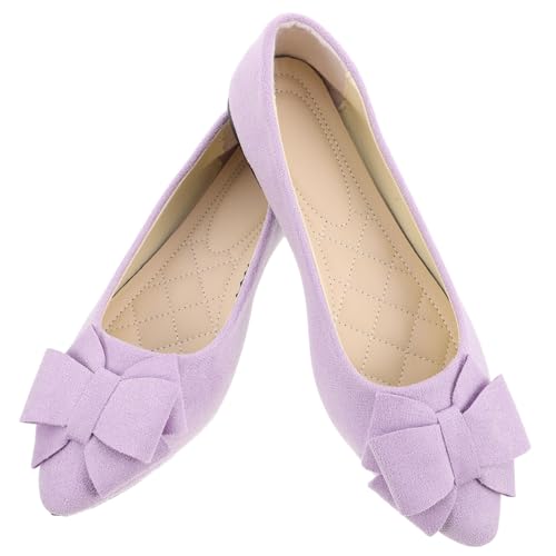 DEARMAMY Brautschuhe Für Damen Flach Mit Schleife Spitze Elegant Abendpartys Alltag Schuhe Hineinschlüpfen Komfortabel Arbeit Anlässe Lifestyle Fuß Aussehen Beinlinie Look Materialien von DEARMAMY