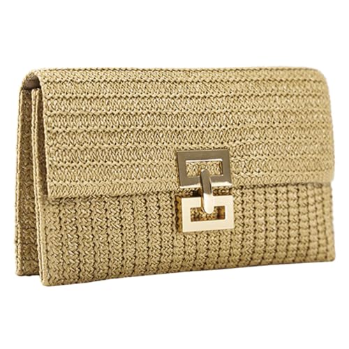 DEARMAMY Frauen geldbörse Kosmetiktasche Beutel Reisetasche Portemonnaie mit Münzfach Damen trendy Geldbörse Damen hochzeitsdeko Clutch-Tasche dekorativ dekorative Clutch Polyester Beige von DEARMAMY