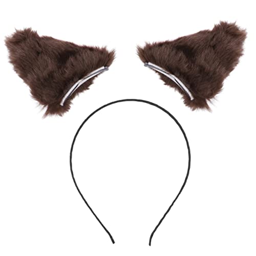 DEARMAMY Halloween Stirnband Mit Ohr Haarreif Für Tiere Kopfbedeckung Cosplay Tier Kopfschmuck Leicht von DEARMAMY